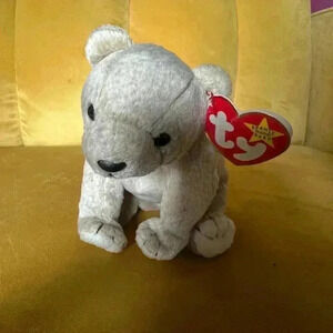 Ty Beanie Baby Almond Bear Plush Stuffed Animal Retired W  Tag April 14 1999